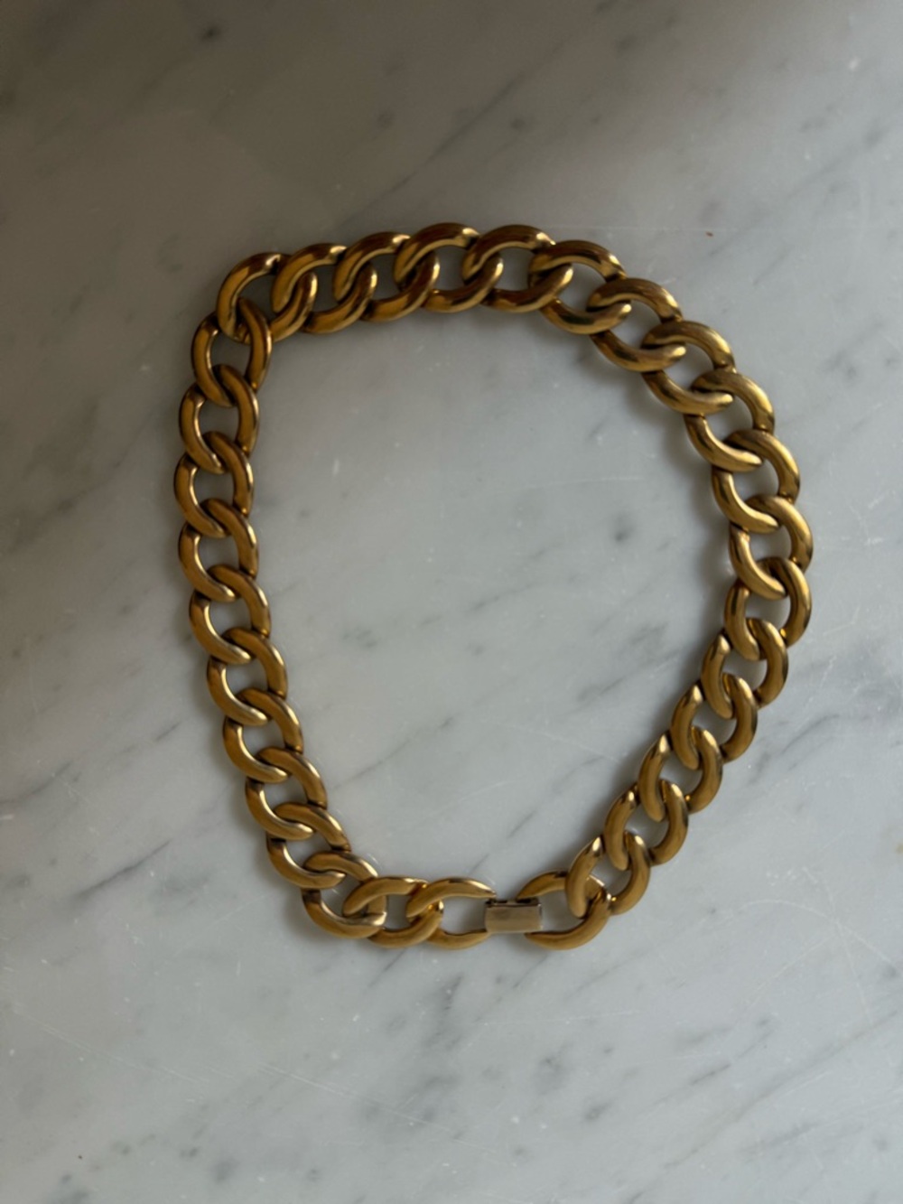 Vintage Gold Chain Link Necklace